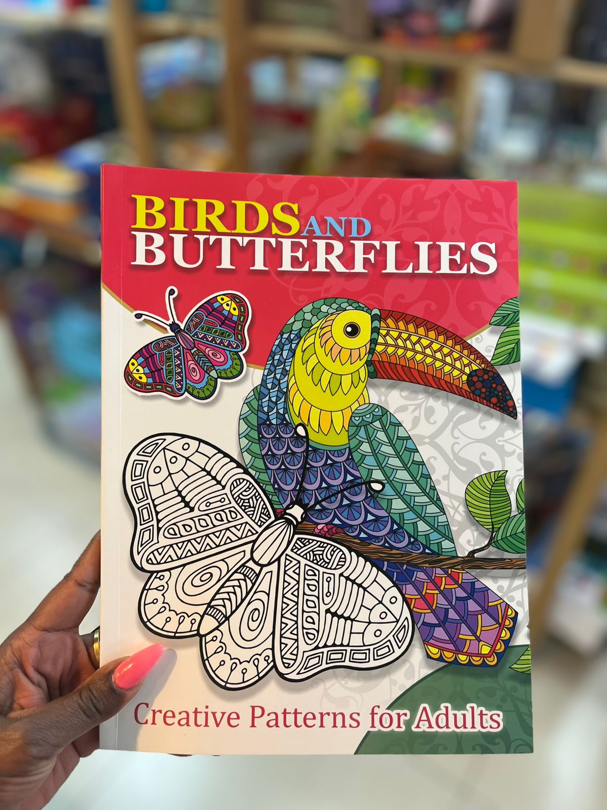 Adult Coloring book (120pages Birds and Butterflies)