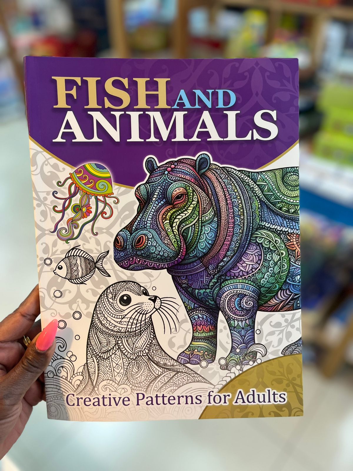Adult Coloring book (120pages Fish and Animals)
