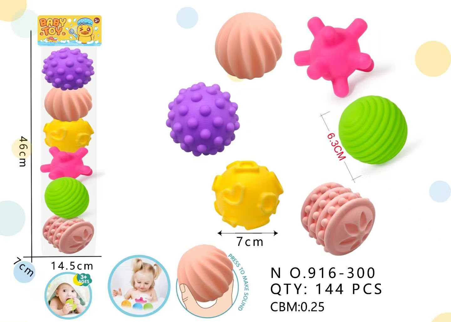 Sensory Balls with Squishy sound